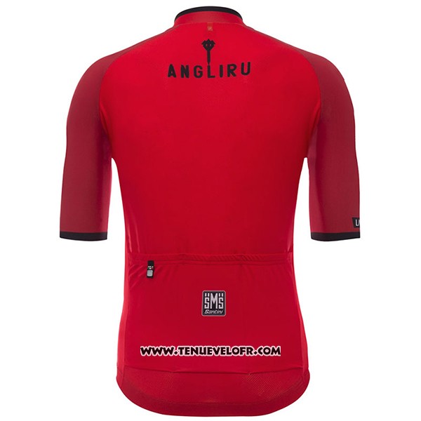 2017 Maillot Ciclismo Angliru Vuelta Espana Rouge Manches Courtes et Cuissard